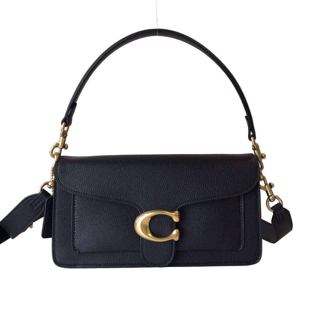 COACH 73995 Tabby Shoulder Bag Black Leather Crossbody Shoulder Hand 2way Outlet