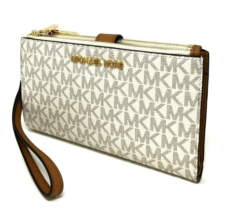 Michael Kors MK Jet Set Travel Double Zip Phone Wristlet Wallet