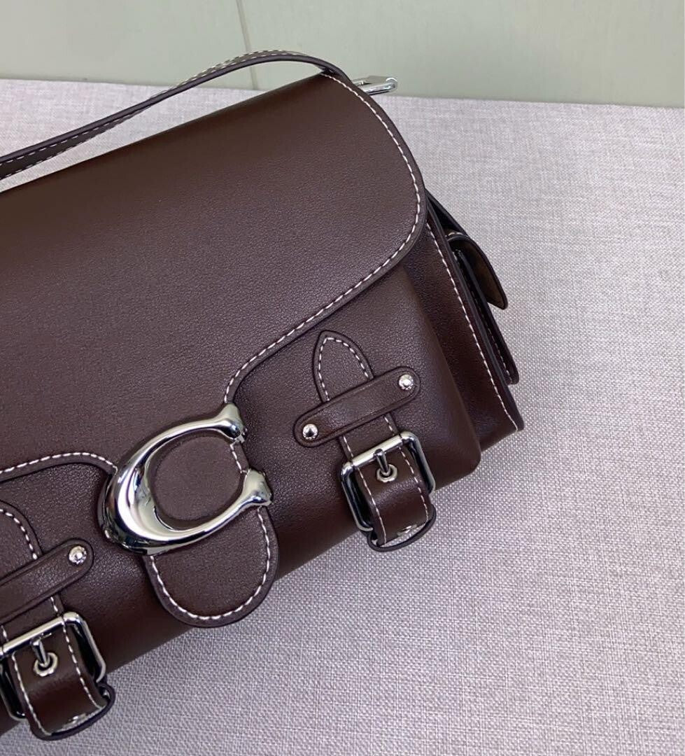 COACH Cargo Soft Tabby  Leather Shoulder Bag  Maple CT721 Outlet NEW