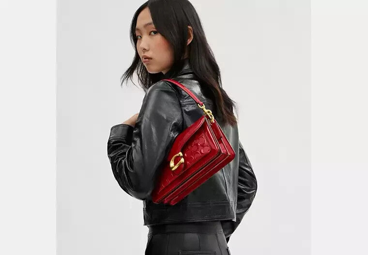COACH  Tabby Shoulder Bag 26 In Signature Leather Red CM554 Outlet NEW