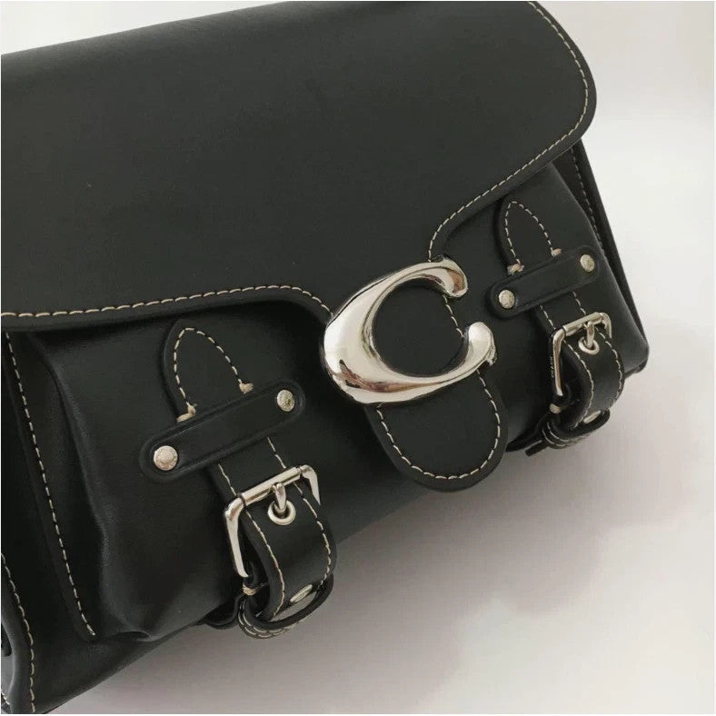 COACH CT721 Cargo Soft Tabby Shoulder Bag Black Crossbody Bag Brand New