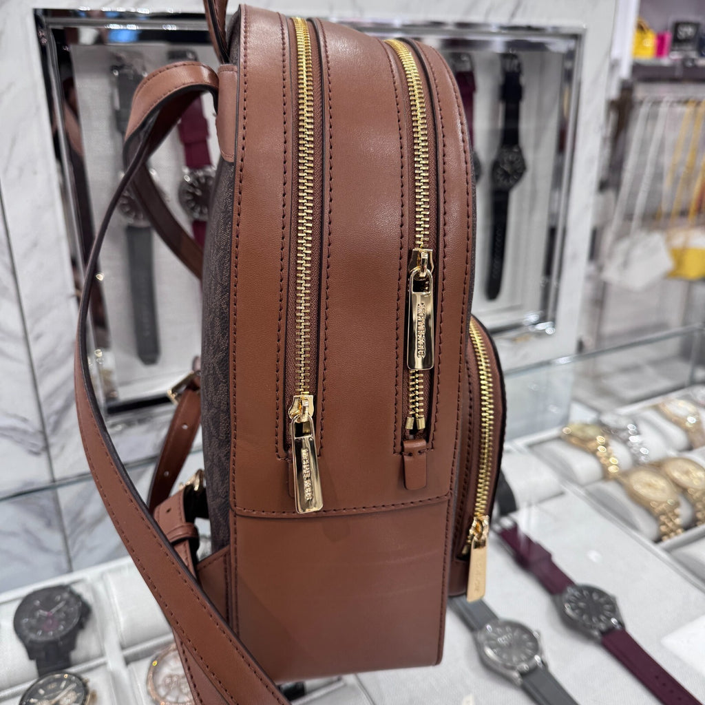 MICHAEL KORS JAYCEE MEDIUM ZIP POCKET BACKPACK BAG Brown
