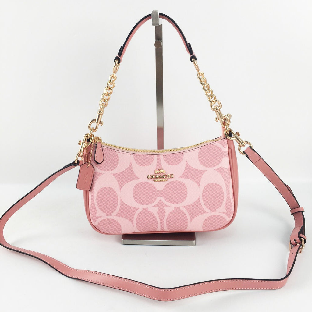 COACH Teri Shoulder Bag in Signature Canvas Pink CAL51 outlet New JPN