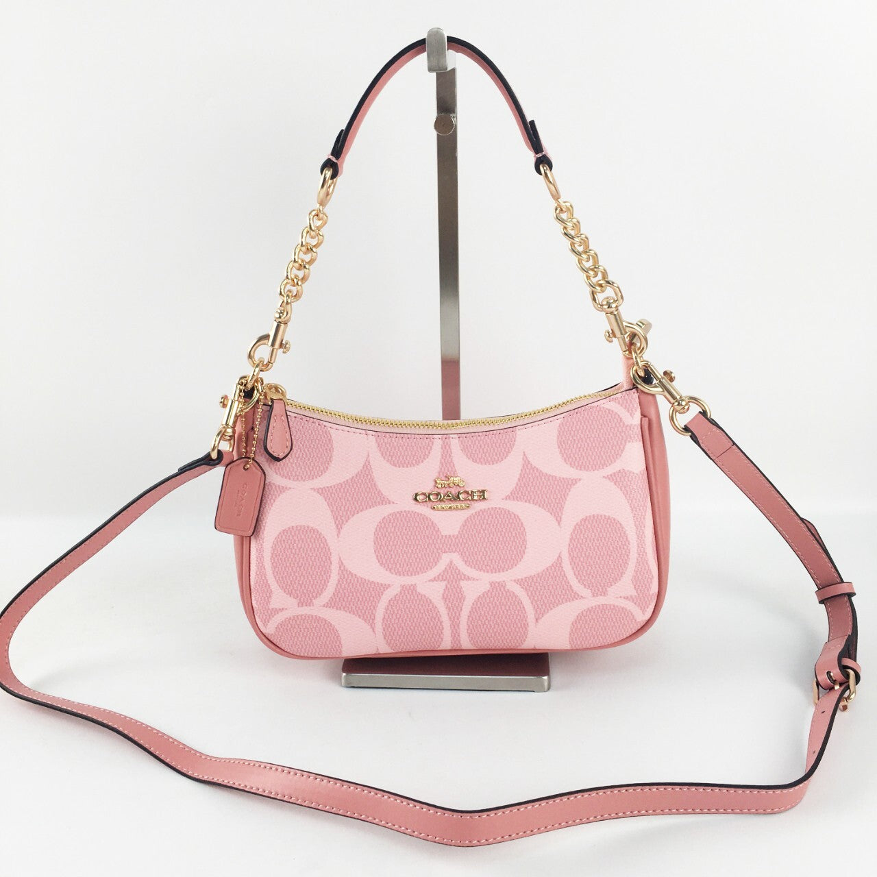 COACH Teri Shoulder Bag in Signature Canvas Pink CAL51 outlet New JPN