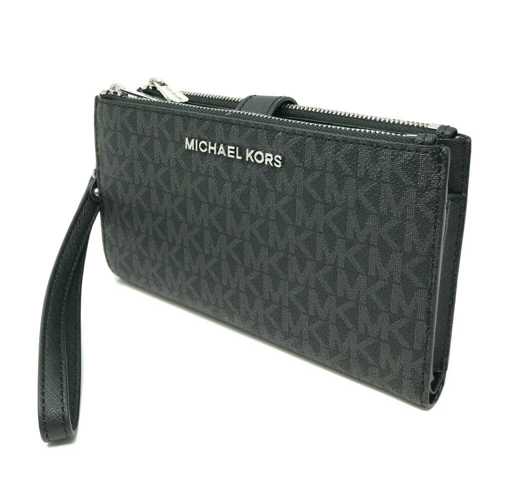 Michael Kors MK Jet Set Travel Double Zip Phone Wristlet Wallet
