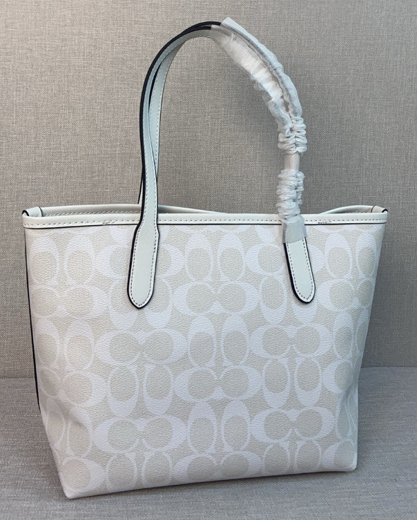 Coach Mini City Tote Signature Canvas CN733 Chalk Outlet NEW
