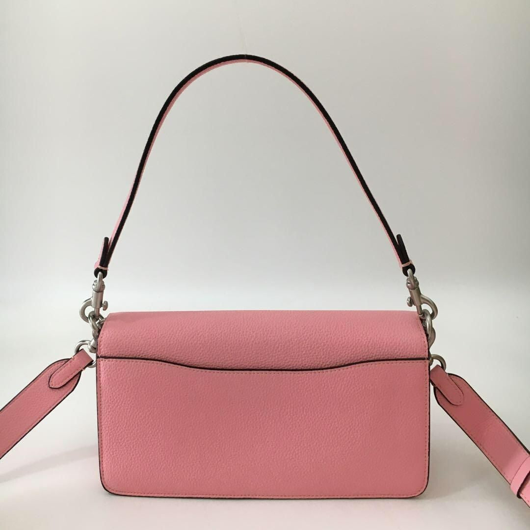 COACH CH735 Tabby Shoulder Bag 26 Flower Pink Leather Women Brand New