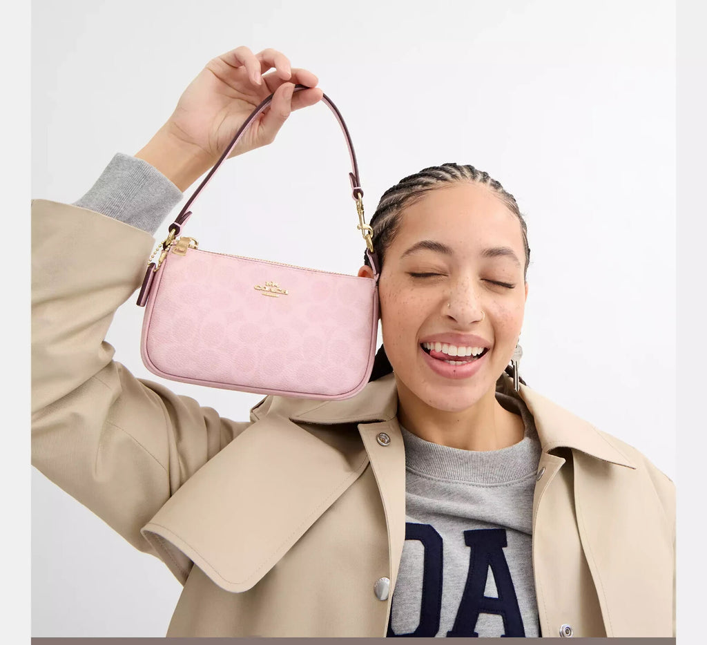COACH Nolita 19 In Signature Canvas Powder Pink CW426 Outlet NEW