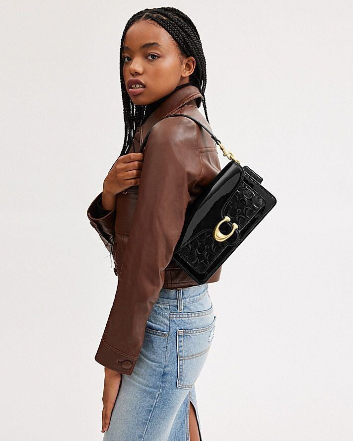 COACH  Tabby Shoulder Bag 26 In Signature Leather Black CM554 Outlet NEW