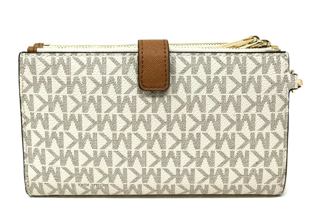 Michael Kors MK Jet Set Travel Double Zip Phone Wristlet Wallet