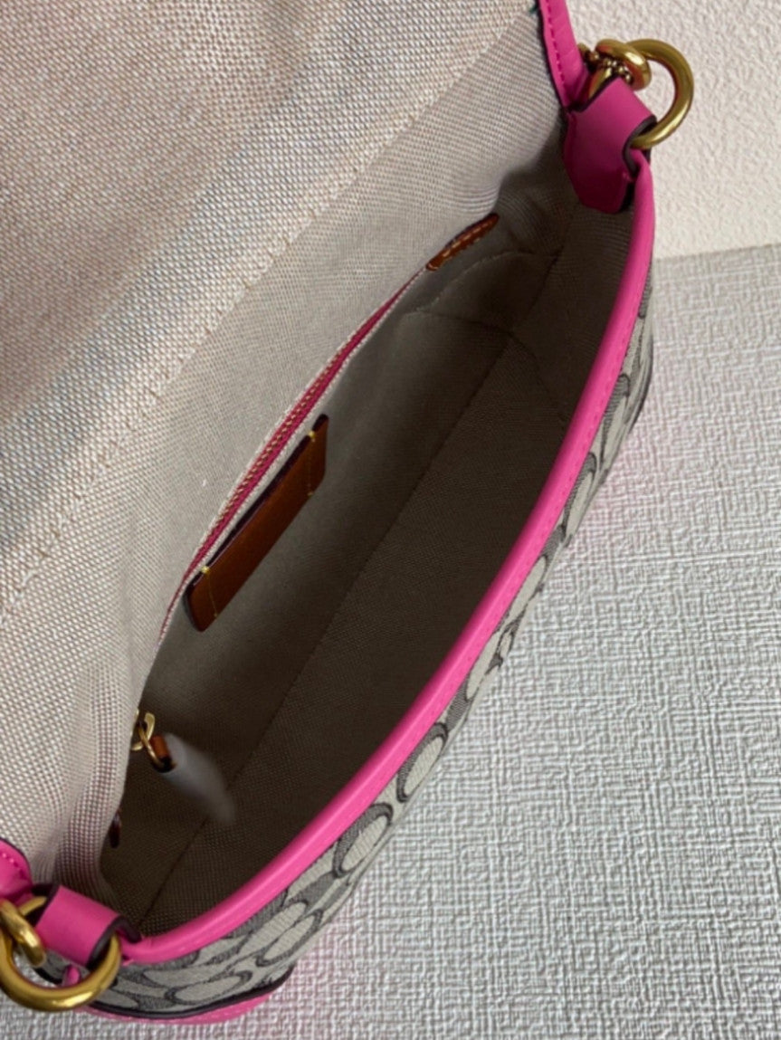 COACH  Soho Bag Signature Jacquard Shoulder Bag CJ814 Petunia Outlet NEW
