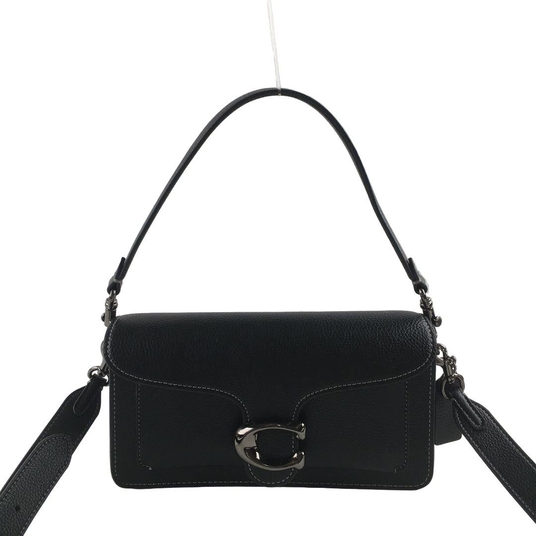 COACH CH857 Tabby Shoulder Bag 26 Pebble Leather Pebble Embossed Black Women