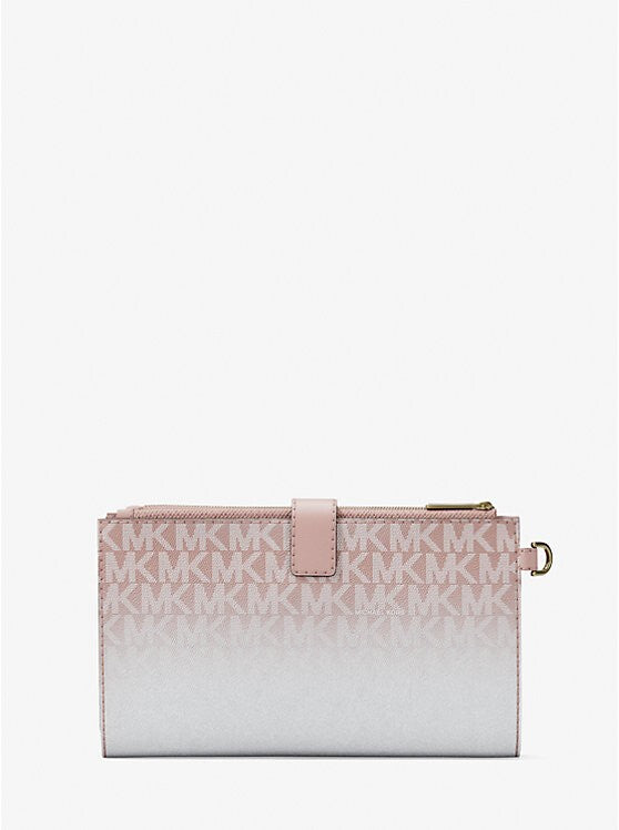 Michael Kors MK Jet Set Travel Double Zip Phone Wristlet Wallet