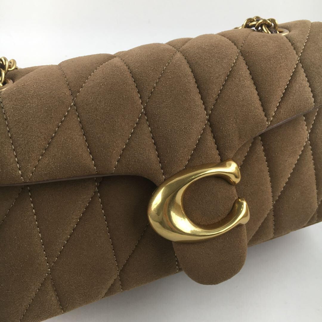 COACH  Tabby Shoulder Bag 26 With Quilting Suede Brown CW620 Outlet NEW