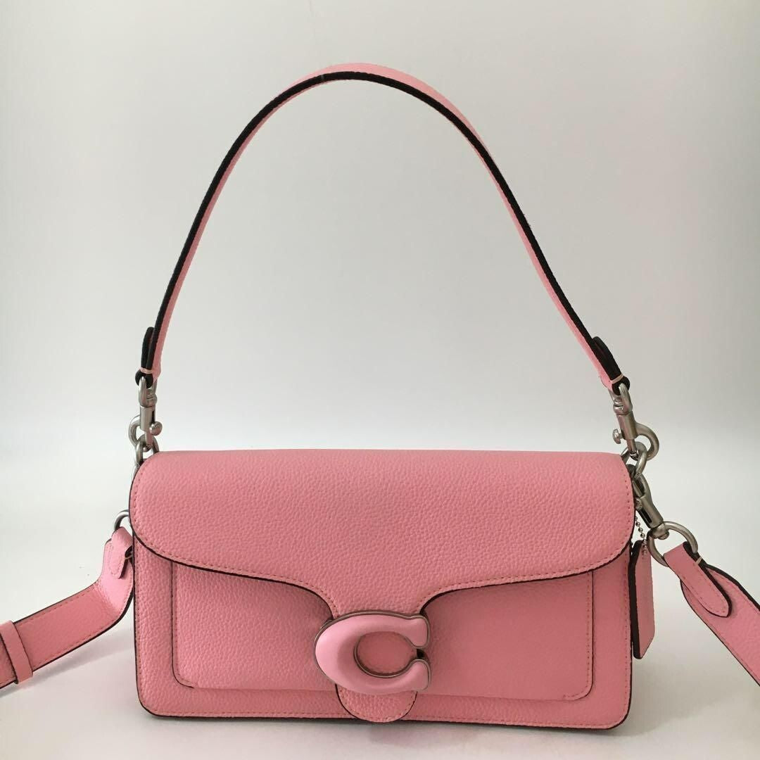 COACH CH735 Tabby Shoulder Bag 26 Flower Pink Leather Women Brand New