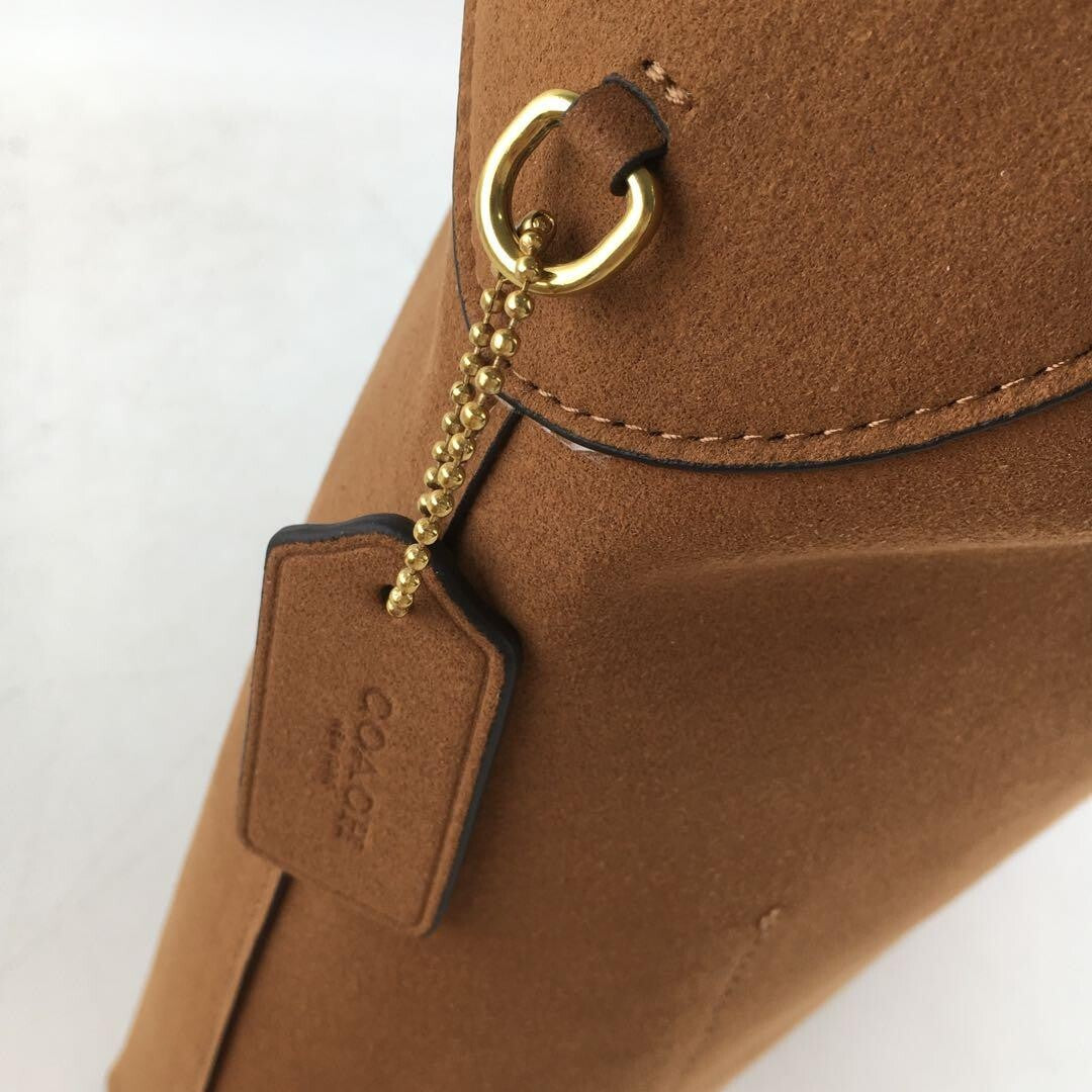 COACH Brooklyn Shoulder Bag 28 suede CW637 Siena Outlet New