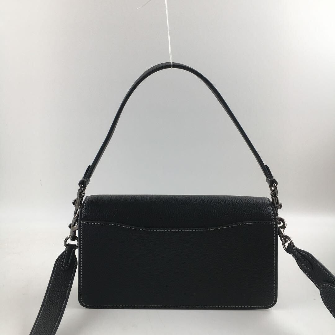 COACH CH857 Tabby Shoulder Bag 26 Pebble Leather Pebble Embossed Black Women