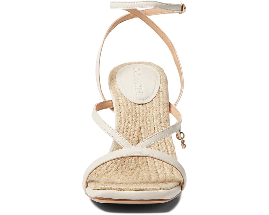 Women's COACH Kaia Leather Sandal  (Black, Carnation, Chalk, Red Orange)