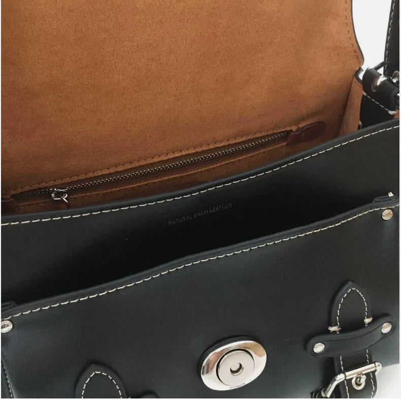 COACH CT721 Cargo Soft Tabby Shoulder Bag Black Crossbody Bag Brand New