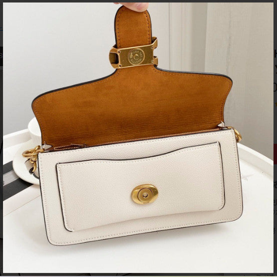 COACH 73995 Tabby Shoulder Bag 26 White Polished Pebble Leather 2 Way Outlet New