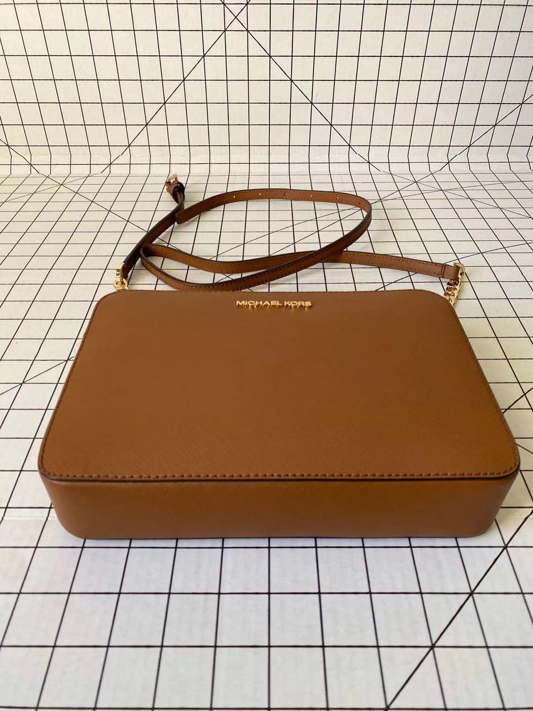Michael Kors Jet Set Large East West Crossbody Signature Leather Bag Handbag