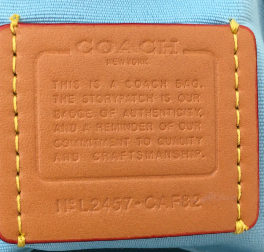 COACH Teri Shoulder Bag Signature Denim Denim/Natural CAF82 Outlet NEW