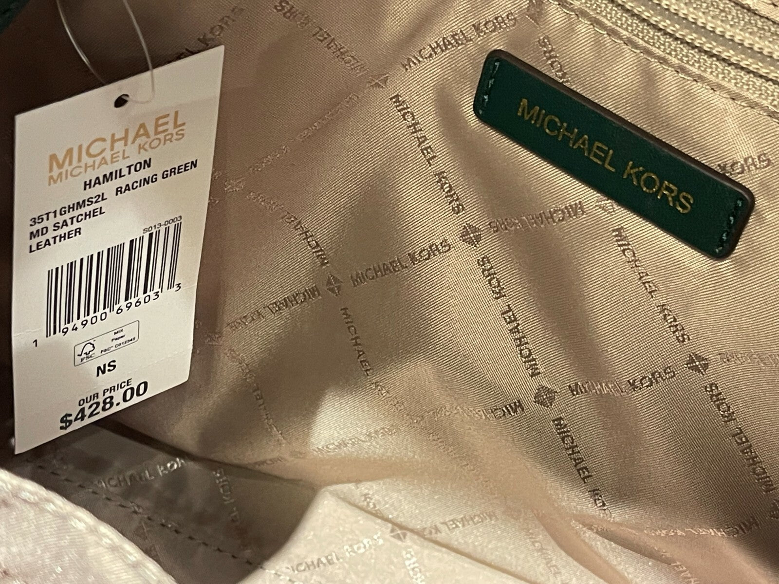 MICHAEL KORS HAMILTON MEDIUM SATCHEL SHOULDER CROSSBODY BAG
