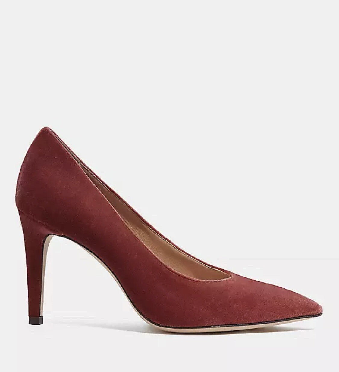 Coach Skyler Velvet Pump. Color Cherry Size 10B. NIB