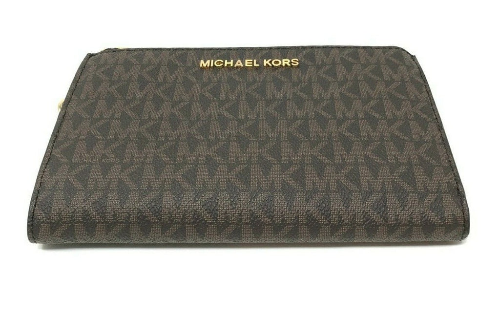 Michael Kors MK Jet Set Travel Double Zip Phone Wristlet Wallet