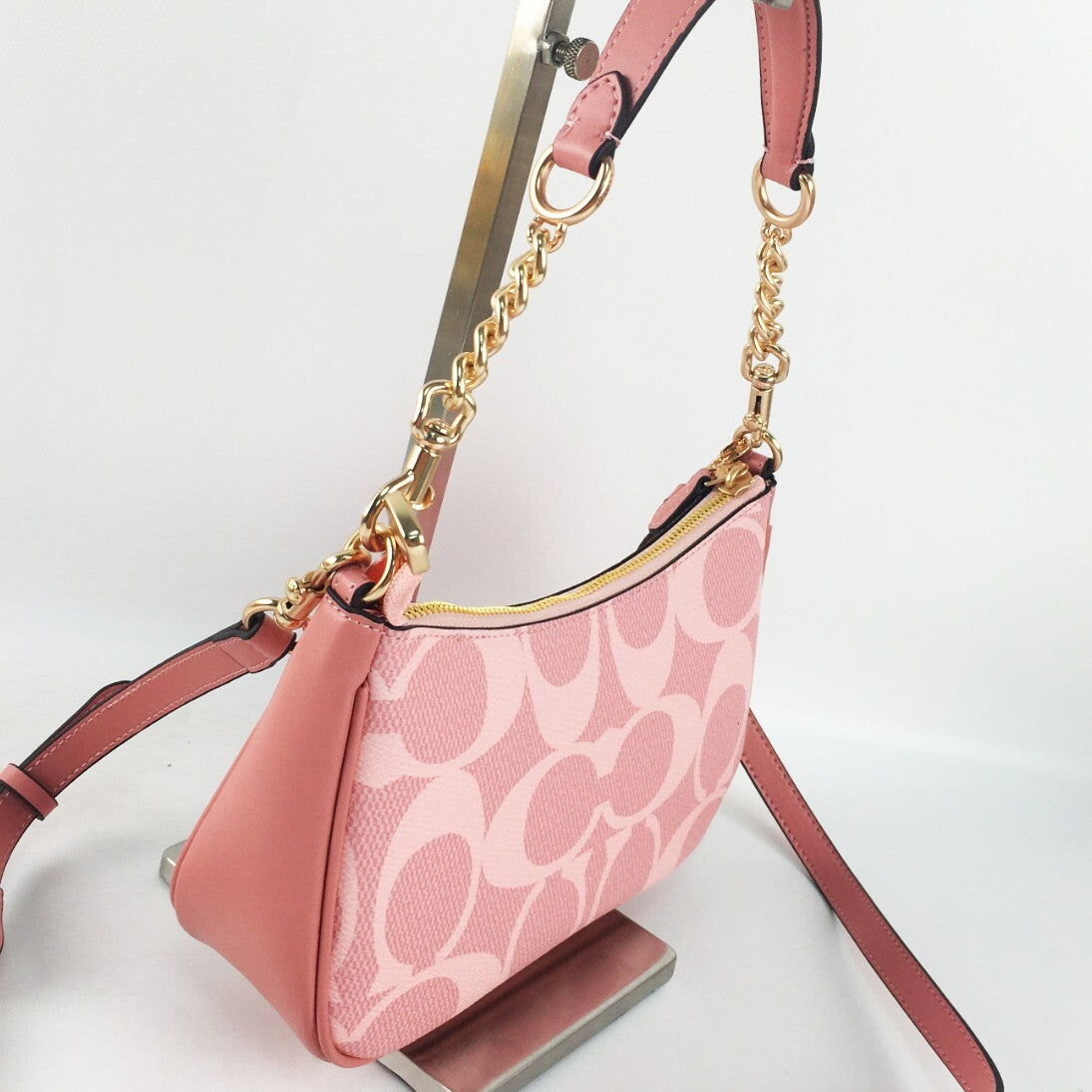 COACH Teri Shoulder Bag in Signature Canvas Pink CAL51 outlet New JPN