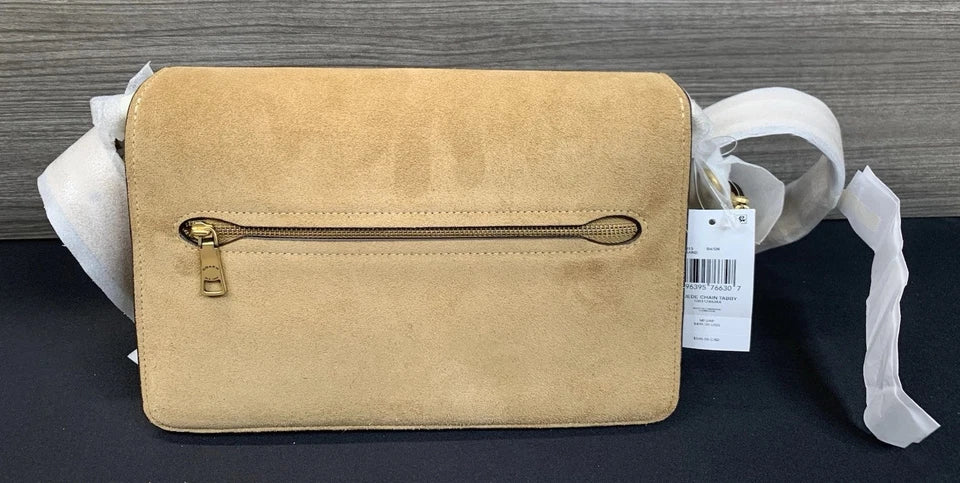 Coach Chain Tabby Shoulder Bag (B4/Sand) – Suede & Refined Calf Leather